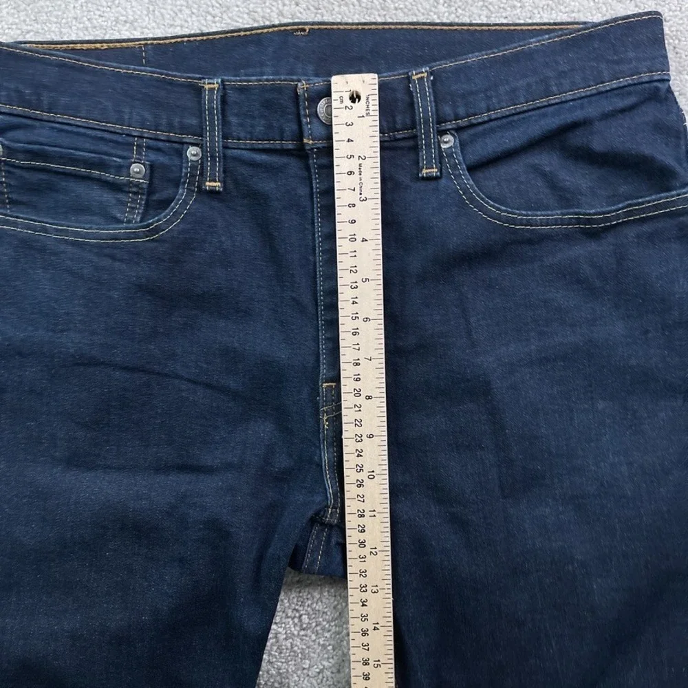 Levis Jeans Mens 34x34 Blue 502 Tapered Fit Dark Wash Stretch Denim Casual‎